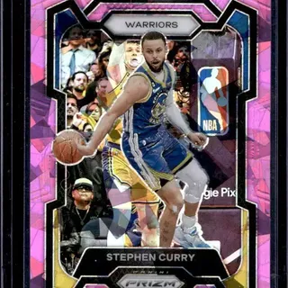 2023-24 Panini Prizm Stephen Curry Pink Cracked Ice 119 Golden State Warriors