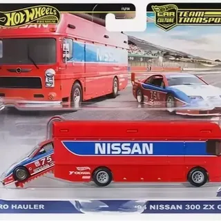 Hot Wheels Car Culture Team Transport 2024 #73 Euro Hauler & '94 Nissan 300 ZX GTS