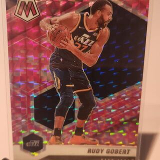 2020-21 Panini Mosaic Rudy Gobert Pink Camo Prizm 58 Utah Jazz