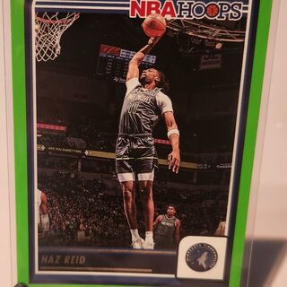 2023-24 Panini NBA Hoops Naz Reid Neon Green 148  Minnesota Timberwolves