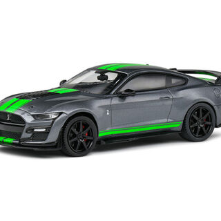 2020 Shelby Mustang GT500 Grey/Neon Green Stripe - Solido 1/43