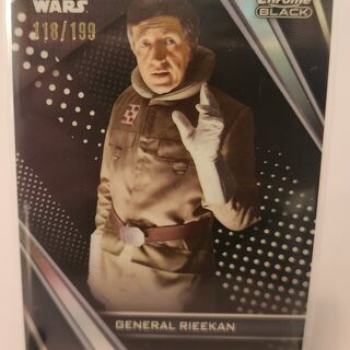 2023 Topps Star Wars Chrome Black 56 General Rieekan Refractor 118/199 Trading Card