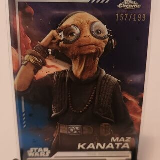 2024 Topps Chrome Star Wars Maz Kanata Kamino Aqua Refractor 157/199 Numbered Trading Card