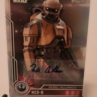 2023 Topps Star Wars Chrome NED-B Dustin Ceithammer Refractor Autographed Trading Card