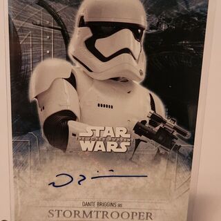 2016 Topps Star Wars The Force Awakens Dante Briggins Stormtrooper Autographed Trading Card