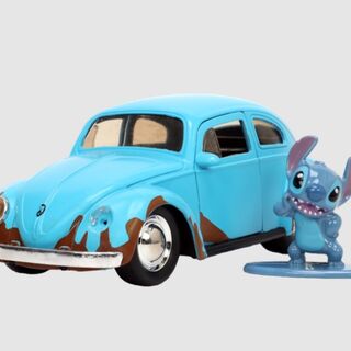 Jada Lilo & Stitch - VW Beetle (Blue) 1/32 Scale with Stitch MetalFig