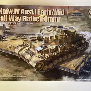 Pz.IV Ausf.J Early/Mid & Railway Flatbed Ommr Limited Edition Kitset 1/35 Border