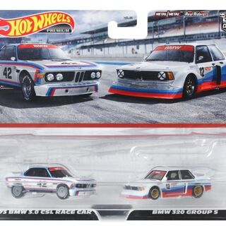 Hothweels Premium Car Culture 2Pack BMW '73 3.0 CSL Race Car and BMW 320 Group 5