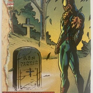 1994 Marvel Fleer Amazing Spider-Man #132 A Graveside Vow!