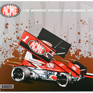 Winged Sprint Car Model Kit - Primer 1/18 Acme