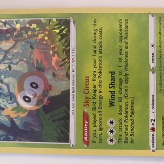 Pokémon TCG: Rowlet Holo Card