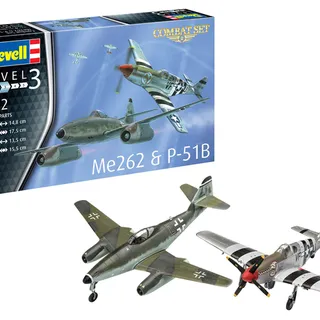 Revell Me262 & P-51B Combat Set Aircraft Kitset - 1/72