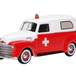 Oxford Diecast Chevrolet Panel Van 1950 Ambulance 1/87