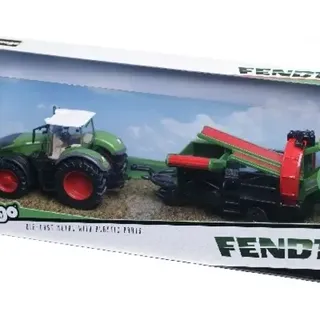 Bburago Fendt 1050 Vario Green Tractor with Cultivator - 1/43