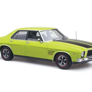 Classic Carlectables Holden HQ Monaro GTS Sedan Barbados Green with Black Stripes (350ci Engine)