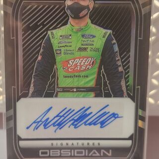 2021 Panini Chronicles Obsidian Nascar Card Anthony Alfredo OS-AA Rookie Autograhed RC