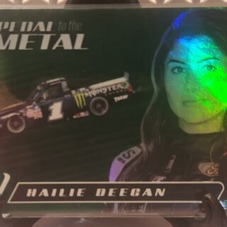 2021 Panini Chronicles Victory Nascar Pedal to the Metal Hailie Deegan #16 Green Holo