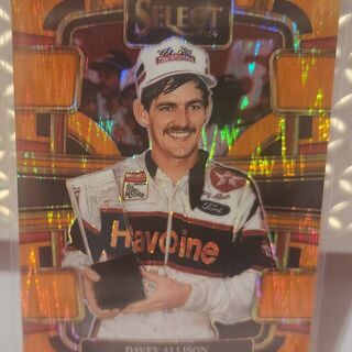 2024 Panini Select Nascar Racing Davey Allison Grandstand Orange Flash Prizm Card #57
