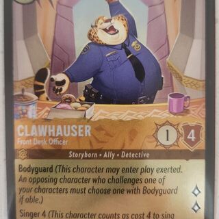 Disney Lorcana Reign of Jafar RARE Foil Clawhauser #35/204