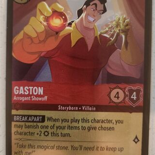 Disney Lorcana Reign of Jafar COMMON Foil Gaston #129/204