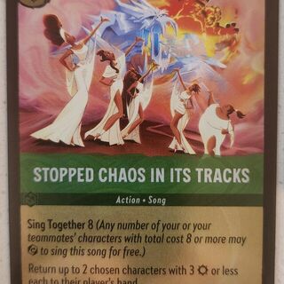 Disney Lorcana Reign of Jafar UNCOMMON Foil Stopped Chaos in its Tracks #115/204