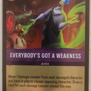 Disney Lorcana Reign of Jafar RARE Foil EveryBody's got a Weakness #82/204