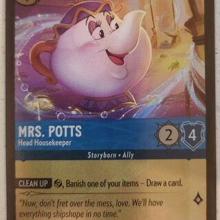 Disney Lorcana Reign of Jafar COMMON Foil Mrs Potts #161/204