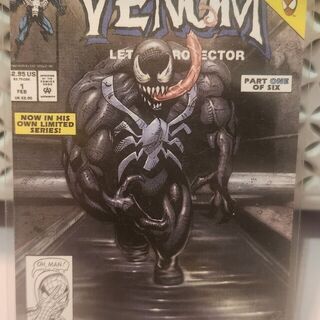 2024 Upper Deck Spider-Man Renditions Marvel Venom Canvas Comic Covers #3