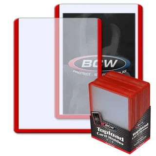 BCW 3x4 Topload Card Holder - Red Border
