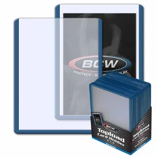 BCW 3x4 Topload Card Holder - Blue Border