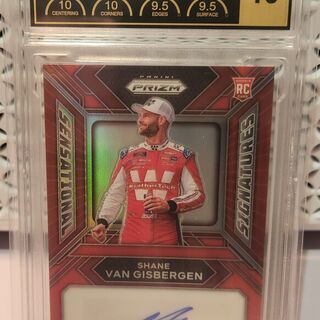 2024 Panini Prizm Racing Red Parrel Autograph Shane Van Gisbergen 8/99 PCG Graded 10