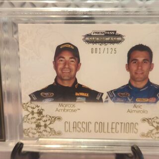 2012 Press Pass Gold Parrel Classic Collections Marcos Ambrose & Aric Almirola 1/25 PCG Graded 10