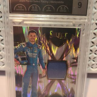 2024 Panini Select Racing Memorabilia Kyle Larson PCG Graded 9