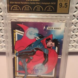 2024 Upper Deck Spider-Man Renditions Marvel Artist Autograph 04/35 Wiccan PCG Graded 9.5 Gem Mint