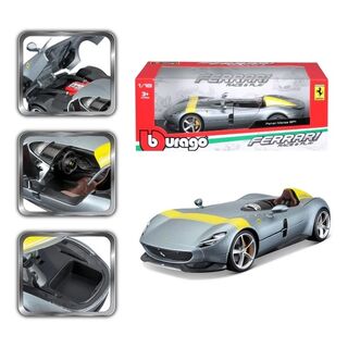 Bburago Race & Play Ferrari Monza SP1 Metallic Grey - 1/18