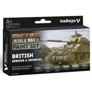 Vallejo - Model Colour - British Armour & Infantry WWII 6 Colour Set