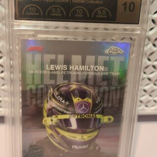 2024 Topps Chrome F1 Lewis Hamilton HC-6 Helmet Card - PCG Graded 10 Gem Mint