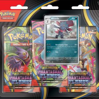 Pokemon TCG: Mega Evolution - Phantasmal Flames Three Booster Blister