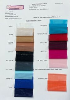 Mesh Fabric 4 Way Stretch Net Cloth Sheer Elastane Swimwear Lining