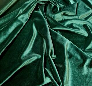 Stretch Velvet - Dark Green *0.8m Remnant*