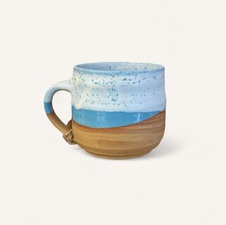 Blue ceramic mug