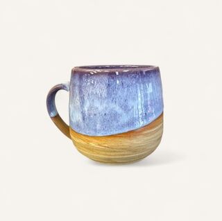 Purple ceramic mug