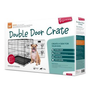 Yours Droolly Double Door Dog Crate 30