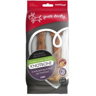 Yours Droolly KnotBone Chicken/Liver 2pk 15cm