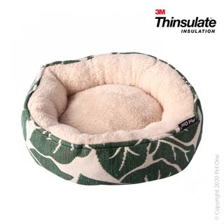 Pet One Bedding - Warmzone Small Animal Bed Round Tropical Leaf