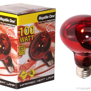 Reptile One Heat Lamp Infrared Medi Lamp 100W E27 Screw Fitting