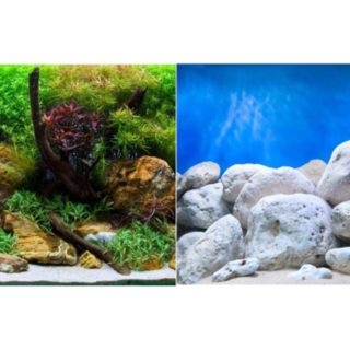Aqua Garden/Bright Stone Background per 10cm