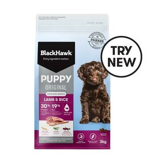 Black Hawk Puppy Medium Breed Original Lamb Rice 3kg