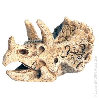Aqua One Ornament - Mini Dinosaur Head with Horns