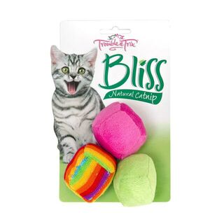 Trouble and Trix Bliss Catnip Balls 3 pack